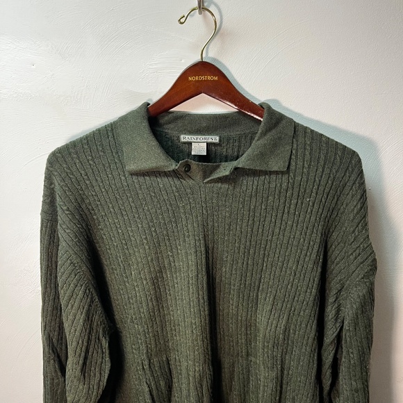 Cotton/Cashmere Sweater, green - Rainforest - XL. - Picture 1 of 4